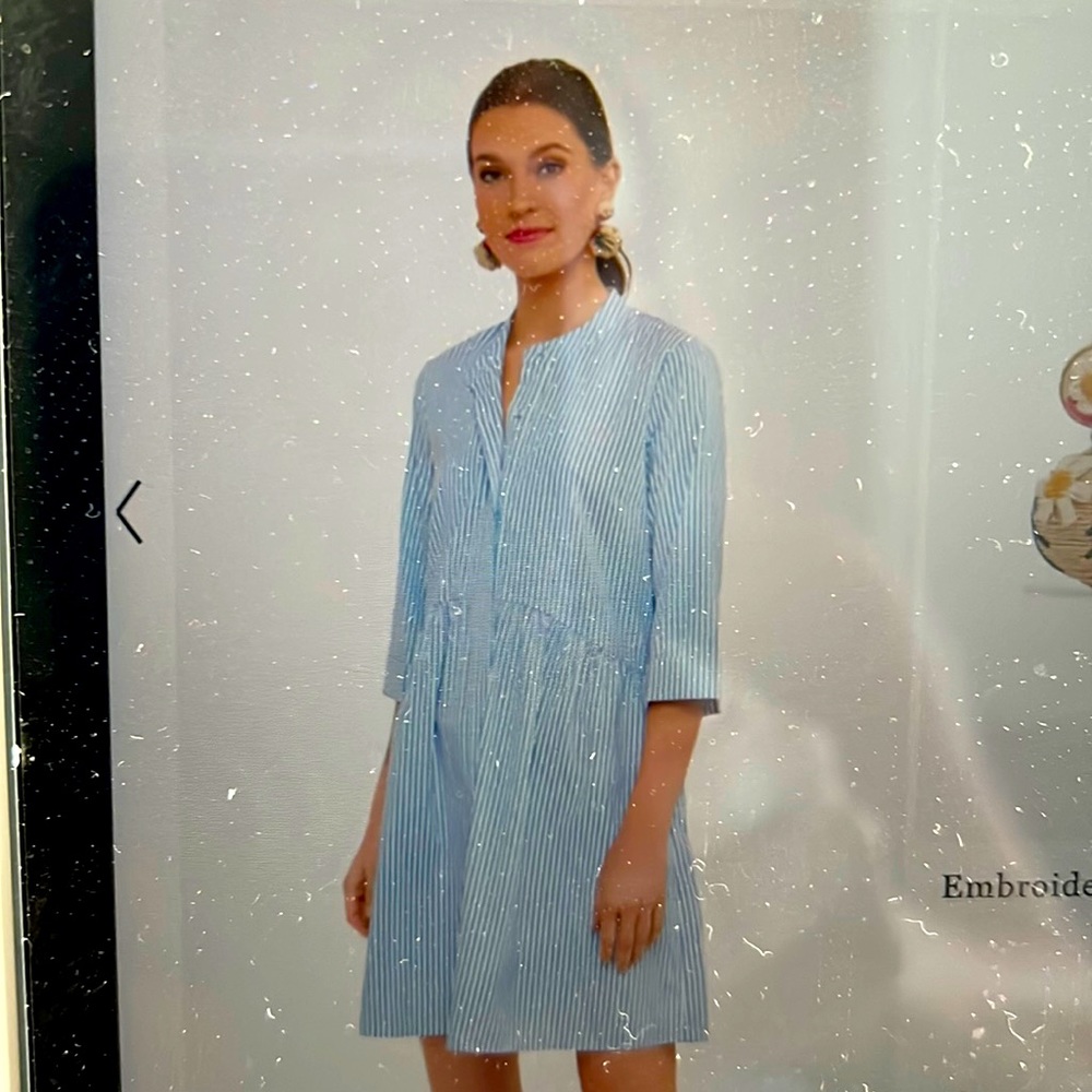 Tuckernuck pinstripe Royal Shirt Dress NWT